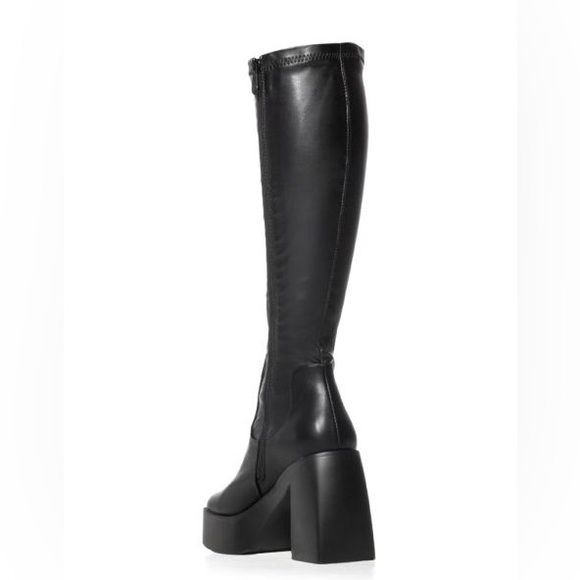 AZALEA WANG Black Chunky Stretchy Knee High Boot - Picture 6 of 7